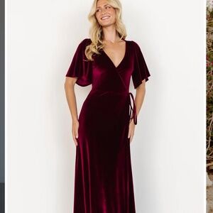 Baltic Born Meghan Velvet Wrap Dress Sz M